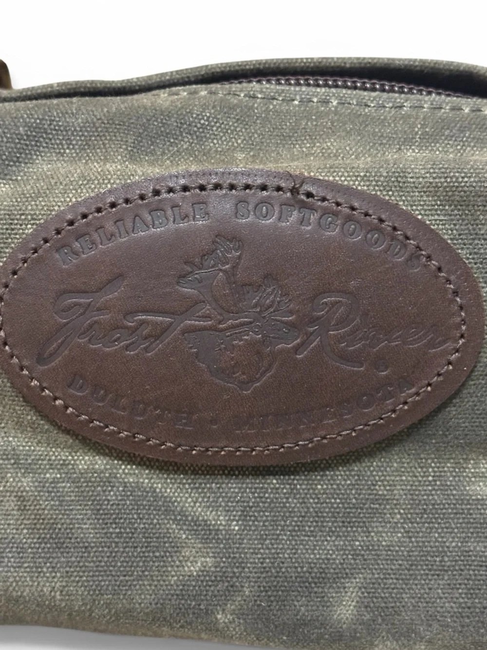 FROST RIVER Sawbill Trail Handlebar Bag - Waxed Canvas & Leather $70 Retail NWOT